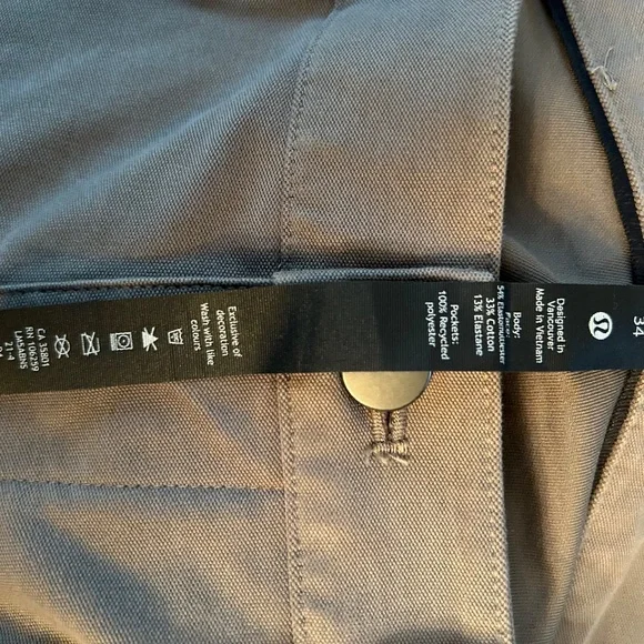 Men's Lululemon ABC 5 Pocket  Size 34 - Picture 3 of 7